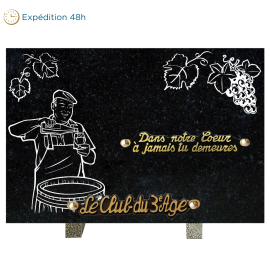 Plaque gravure vigneron 20x30cm