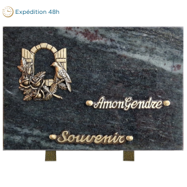Plaque bronze fenêtre 20x30cm