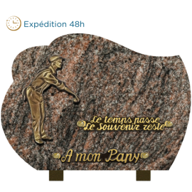 Plaque forme bronze pétanque 18x25cm