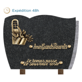 Plaque forme bronze écriture 18x25cm