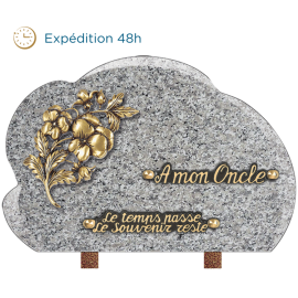 Plaque nuage bronze pensées 20x30cm