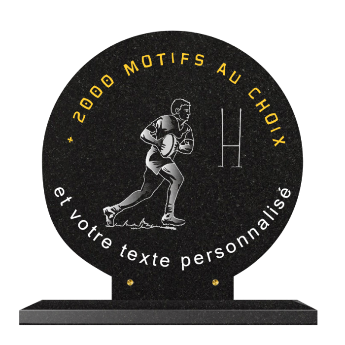 Plaque funéraire personnalisable ronde 40x41cm