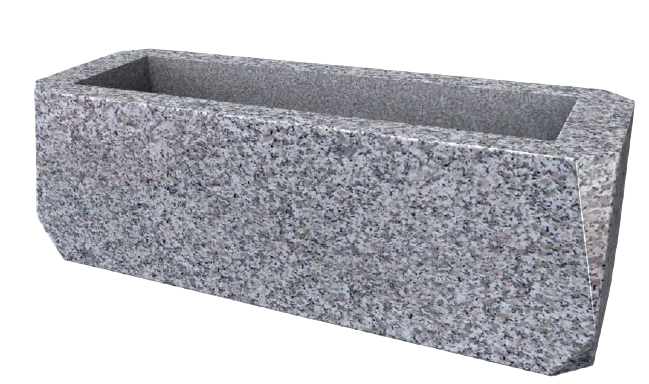 Jardinière massive 8 pans personnalisable 60x20x20