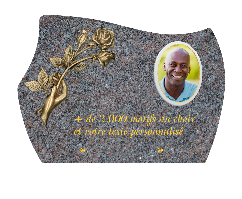 Plaque funéraire personnalisable forme 35x25cm