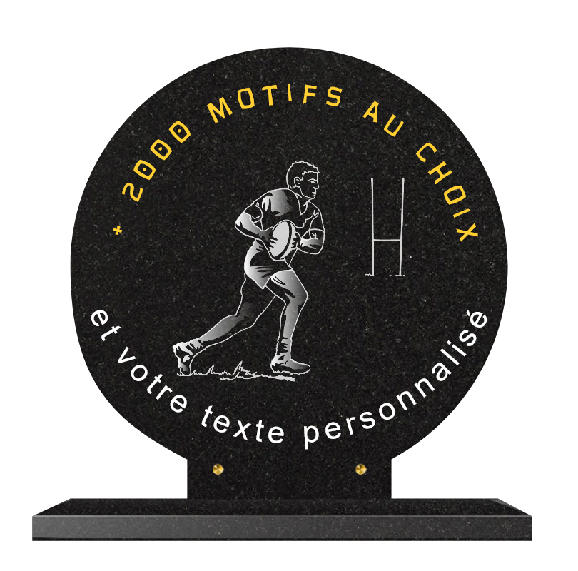 Plaque funéraire personnalisable ronde 40x41cm