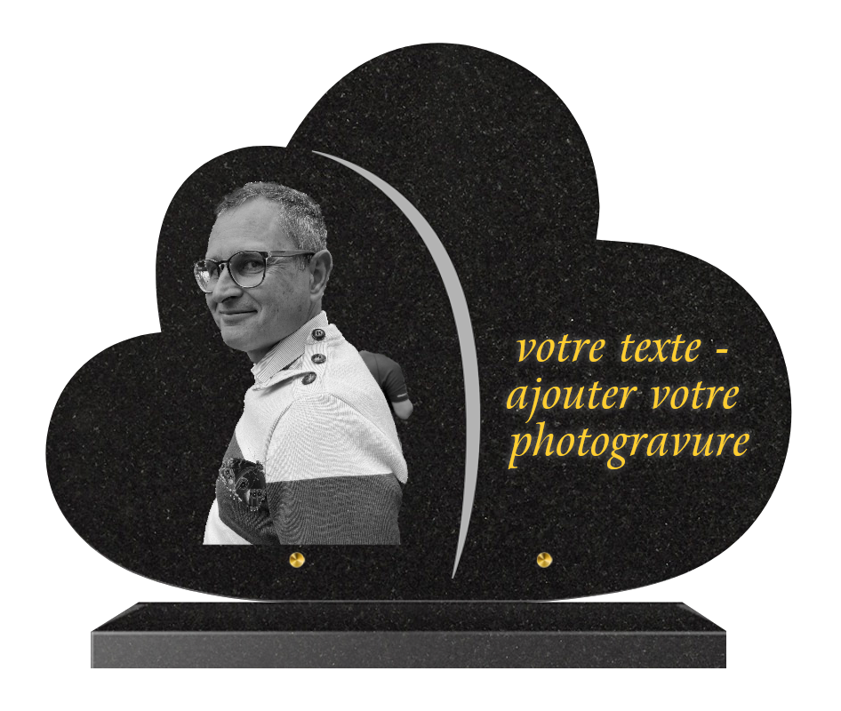 Plaque funéraire personnalisable nuage 40x30cm