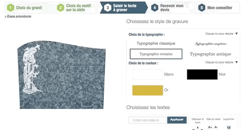 choix de la gravure de texte choix de la gravure de texte